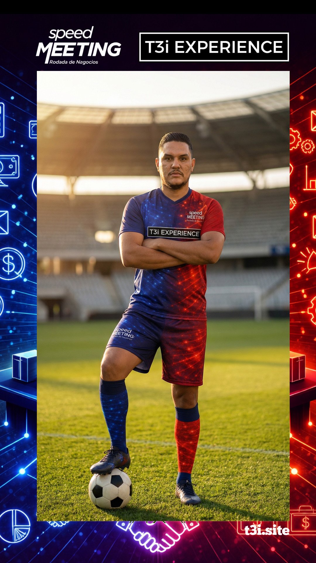 Imagem do participante recriada com IA como jogador profissional