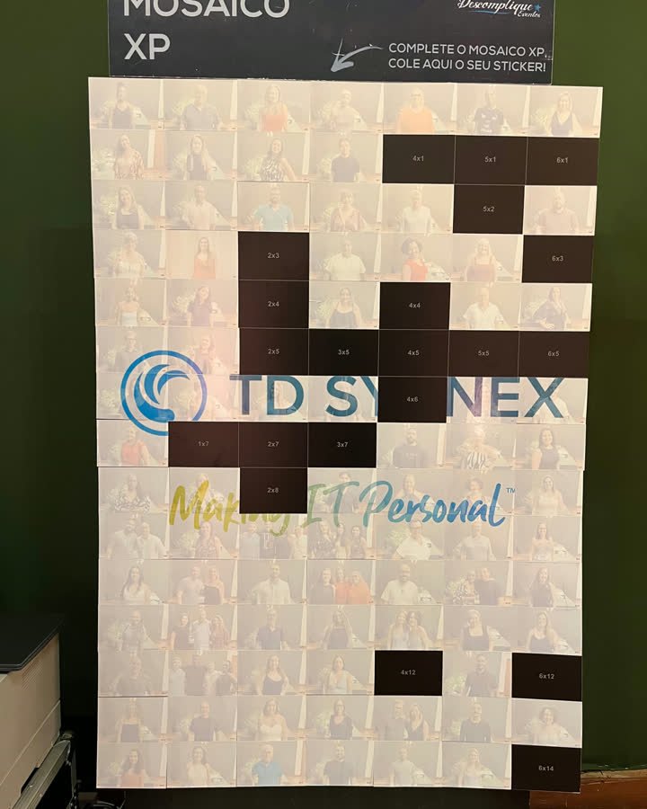لوحة Mosaico XP وهي تمتلئ بصور المشاركين